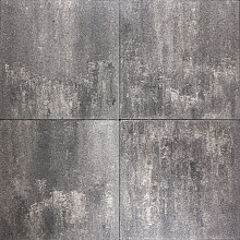 *TUINTEGEL 60X60X5 BLACK/GREY NL