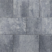 Straksteen 20x30x6 cm grijs/zwart