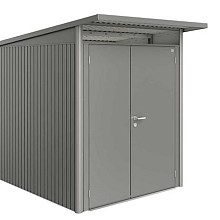 Berging AvantGarde Gr. A2 kwartsgrijs-metallic Dubbele Deur smal