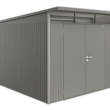 Berging AvantGarde Gr. A8 kwartsgrijs -metallic Dubbele Deur