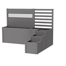 Hoekprofiel sluiting plantenklimrek / schutting DaVinci donkergrijs metallic