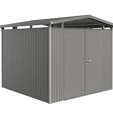 Berging Panorama Gr. P4 kwartsgrijs metallic met dubbele deur