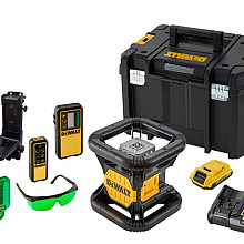 DEWALT Roterende Laser 18V Groen + Statief + Meetlat