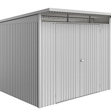 Berging AvantGarde ECO Gr. A7 zilver -metallic met Dubbele Deur