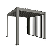 Lamellenzijwand 4m donkergrijs Pergola