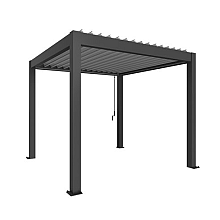 PERGOLA 3 x 3 donkergrijs / zilver-met