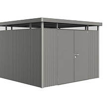 Berging HighLine Gr. H6 kwartsgrijs met. Met dubbele deur