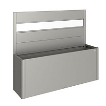 Schutting voor Kweekbed Belvedere met Acrylglas 400x91 cm kwartsgrijs-metallic