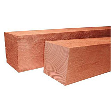 Douglas fijnbezaagde paal 10 x 10 x 250 cm, onbehandeld.