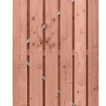 Douglas fijnbezaagde plankendeur op verstelbaar stalen frame, 19 mm, 100 x 195 cm, onbehandeld.