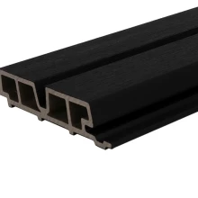 NewTechWood HKC co-extrusie Castellation PRO35 gevelbekleding, 3,3 x 21,5 x 290 cm, Ebony zwart.