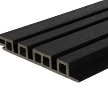 NewTechWood HKC co-extrusie Castellation PRO35 gevelbekleding, 3,3 x 21,5 x 390 cm, Ebony zwart.
