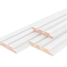 Vuren geschaafd triple profiel 2,2 x 14,5 X 300 cm, wit gespoten.