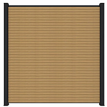 NewTechWood Co-extrusie composiet scherm Triple, 180 x 180 cm, Red Cedar.