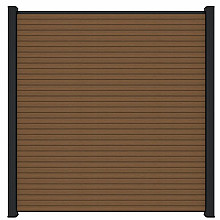 NewTechWood Co-extrusie Composiet Scherm Triple – 180 x 180 cm, Teak.