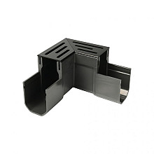 DB Hoekstuk Zwart  (lijngoot)