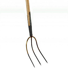 Hooivork - 3 tanden - Met veerbus - Essenhouten steel - 135 cm