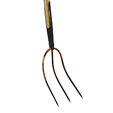Hooivork - 3 tanden - Met veerbus - Essenhouten steel - 150 cm
