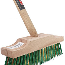 Talen Tools – Terrasbezem – Breed – Stalen haren – Houten steel – 140 cm