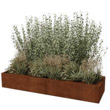 Cortenstaal Plantenbak   60 x 200 x 40 cm zonder bodem