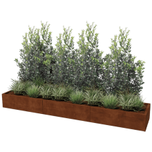 Cortenstaal plantenbak XXL - Rechthoek - 300 x 60 x 60 cm - Zonder bodemplaat