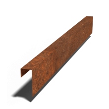 Cortenstaal overzetprofiel - 15 x 6 x 5 cm - 150 cm