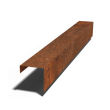 Cortenstaal overzetprofiel - 15 x 15 x 5 cm - 150 cm