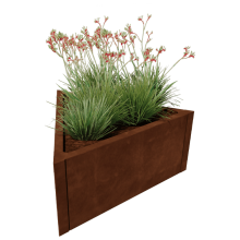 Cortenstaal plantenbak Alaska gelijkzijdig 80 cm (hoogte 40 cm)