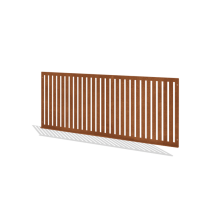 Cortenstaal sierhekwerk S - Paneel - 149 x 3 x 60 cm