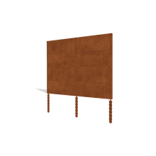 Cortenstaal schutting H4 - Complete set - 258 x 6 x 190 cm