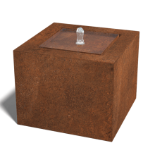 Cortenstaal watertafel - Lyra - 50 x 50 x 40 cm - Zonder LED-verlichting