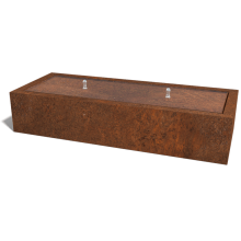 Cortenstaal watertafel 200 x 80 x 40 cm (met ledverlichting)