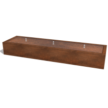 Cortenstaal watertafel - Lyra - 300 x 80 x 40 cm - Met LED-verlichting