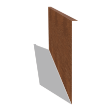 Cortenstaal borderrand - Gezet - Hoogte 45 cm - 150 cm