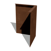 Cortenstaal borderrand - Gezet - Buitenhoek - Hoogte 45 cm