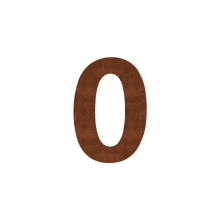 Cortenstaal huisnummer 0 - 15 cm