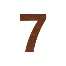 Cortenstaal huisnummer 7 - 30 cm