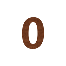 Cortenstaal huisnummer 0 - 50 cm