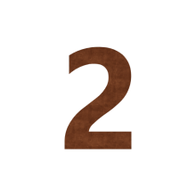 Cortenstaal huisnummer 2 - 80 cm