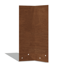 Cortenstaal koppelplaat - 45° - Hoogte borderrand 34 / 37,5 cm