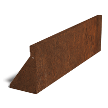 Cortenstaal keerwand - Recht - 100 x 30 cm