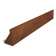 Cortenstaal keerwand recht 200 cm (hoogte 30 cm)