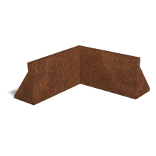 Cortenstaal keerwand - Binnenhoek - 50 x 50 x 30 cm