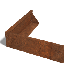 Cortenstaal keerwand - Buitenhoek - 100 x 100 x 30 cm