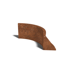 Cortenstaal keerwand - Binnenbocht - 50 x 50 x 30 cm