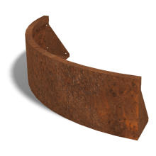 Cortenstaal keerwand - Buitenbocht - 100 x 100 x 30 cm