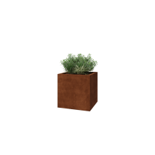 Cortenstaal plantenbak - Vierkant - 70 x 70 x 70 cm - Gelast - Met bodemplaat