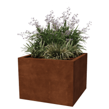 Cortenstaal plantenbak - Vierkant - 80 x 80 x 60 cm - Gelast - Zonder bodemplaat