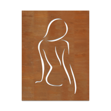 Cortenstaal wanddecoratie Vrouw - small