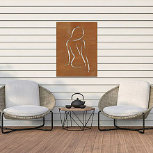 Cortenstaal wanddecoratie Vrouw - large